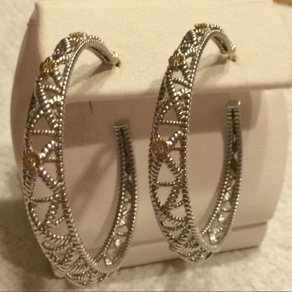 Judith Ripka Jewelry - JUDITH RIPKA TWO COLLECTION HOOP EARRINGS